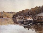 Julian Ashton Mosman Ferry 1888 oil painting on canvas